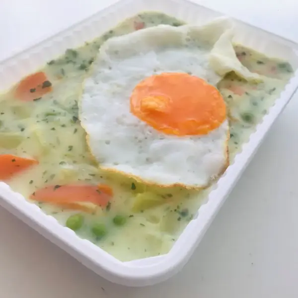 B – Finomfőzelék sült virslivel (1,7) (kis adag)